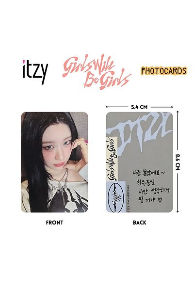 Kpop Dünyasi Itzy'' Girls Will Be Girls'' Binder Ver. Photocards