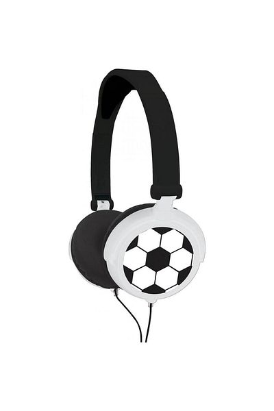 LEXIBOOK Foldable wired headphones Football, Lexibook, 3.5mm audio jack (White/Black)
