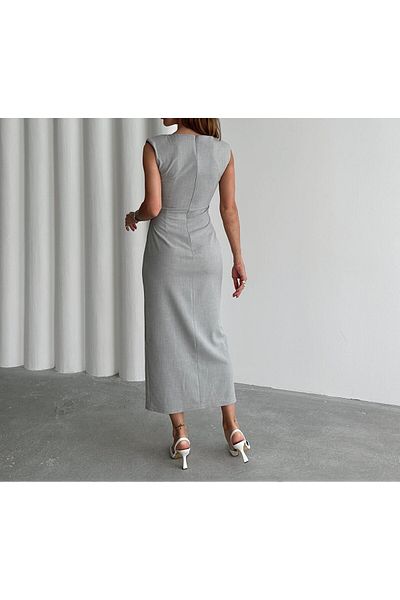 Alen Kiki Drapel, Slit Midi Dress