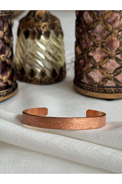 Kehribar Sarayı 100% Pure Copper Patterned Thick Bracelet