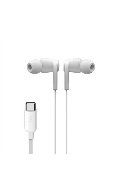 Belkin Casti stereo Belkin RockStar G3H0002, conectivitate USB-C, Alb