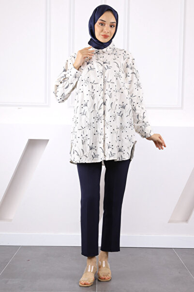 İmajButik Πέτρινο πουκάμισο με κέντημα