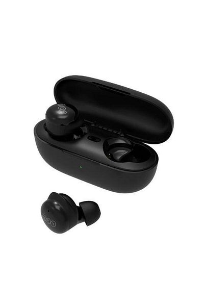 QCY Casti True Wireless QCY T17, Bluetooth, Control Tactil, Microfon (Negru)