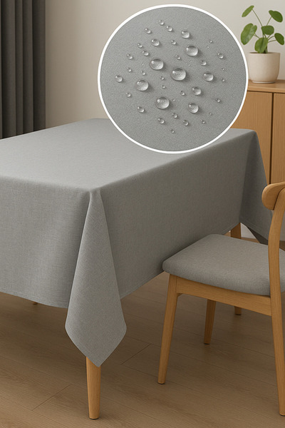 KAMİZ Duck Fabric Table Cloth - Water and Stain Repellent | Durable, Modern Design
