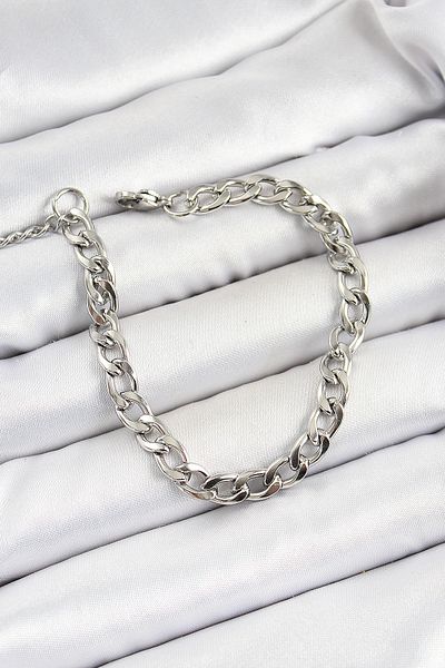 callerrons accessories Silver Color Thick Chain Men's Bracelet - Ebj250620W35768
