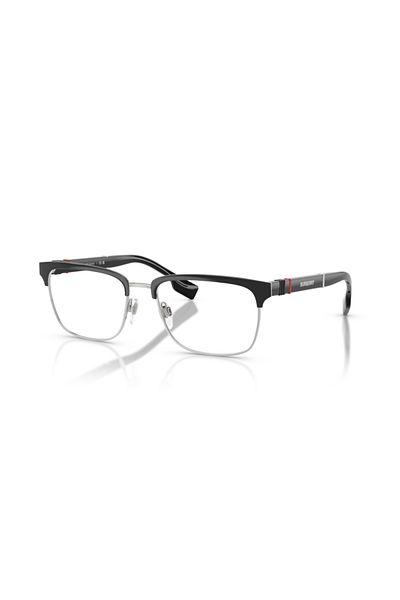 BURBERRY Man Rectangle Eyeglasses- Be 1348 - Lense Size:55mm - Silver/matte Black
