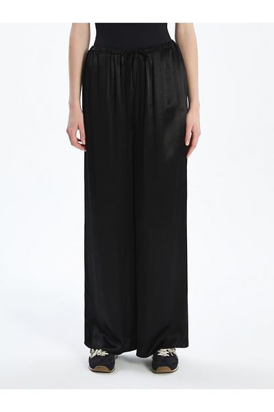 LC Waikiki Pantaloni de dama din satin cu talie elastica