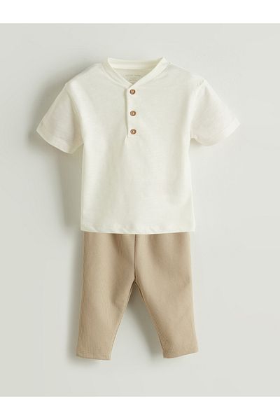 LC Waikiki Cotton Baby Boy T-Shirt and Pants 2 Pcs