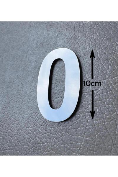 Door Number 10 CM No. 0 Flat Table Cabinet Number Brushed Silver Self Adhesive