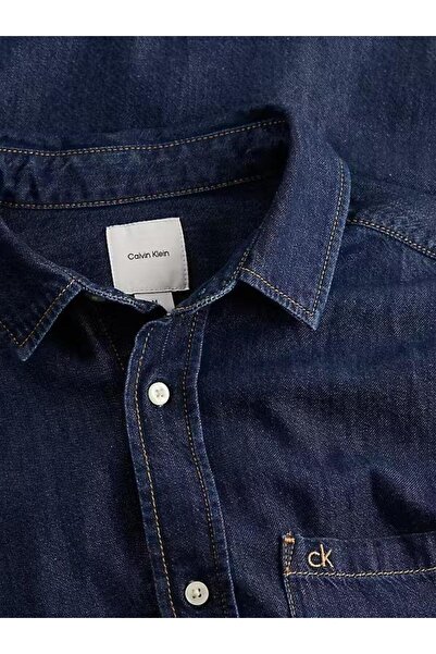 Calvin Klein Чоловіча сорочка LYOCELL RINSE BLUE L/S SHIRT