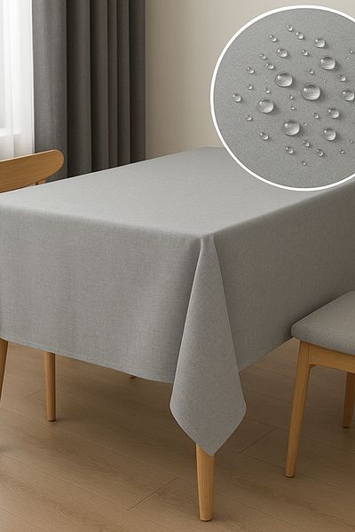 KAMİZ Duck Fabric Table Cloth - Water and Stain Repellent |   Durable, Modern Design
