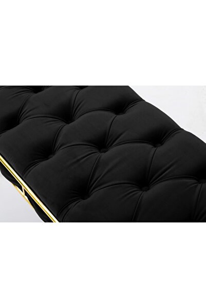 Casafun New Master bench, velvet fabric, gold metal legs, 105 cm x 45 cm x 45 cm