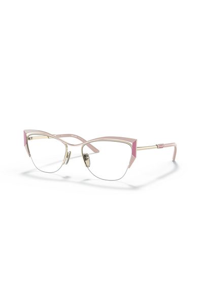 Prada Woman Butterfly Eyeglasses- Pr 63yv - Lense Size:52mm - Pale Gold