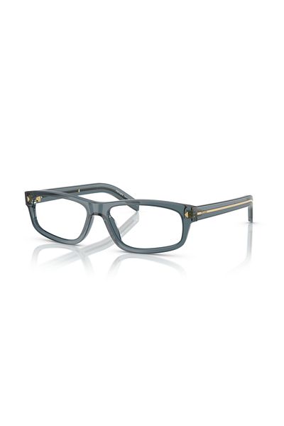 Prada Man Rectangle Eyeglasses- Pr B02v - Lense Size:55mm - Transparent Ocean