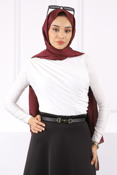 İmajButik Ecru Draped Front Sandy Blouse