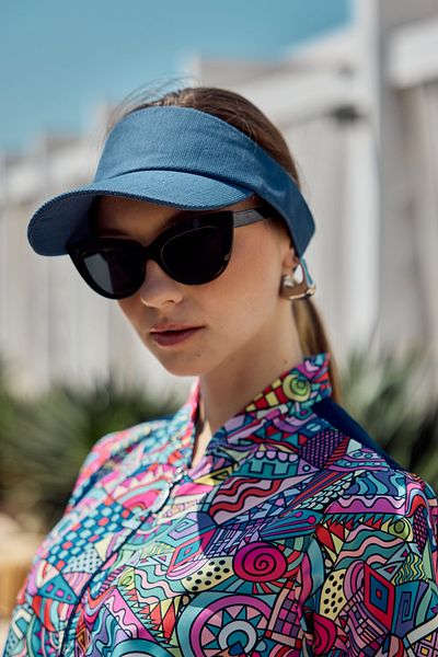 Remsa Mayo Adjustable Visor Tennis Golfer Hat Sunscreen Visor Rş-109 Indigo