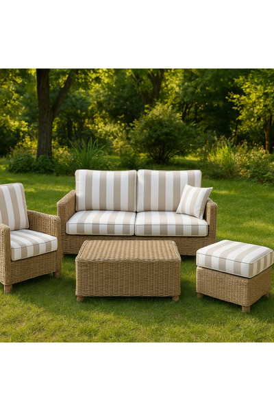 Lavanderi Zebra Pattern Upholstery Fabric Outdoor Furniture Set Sofa Mattress Pouf