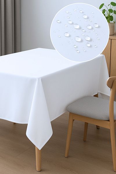 KAMİZ Duck Fabric Table Cloth - Water and Stain Repellent |   Durable, Modern Design
