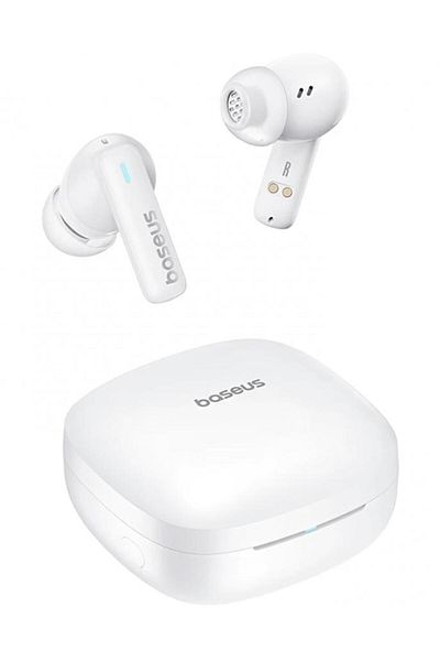 Baseus Casti True Wireless Baseus Bowie E19, Bluetooth, Microfon (Alb)