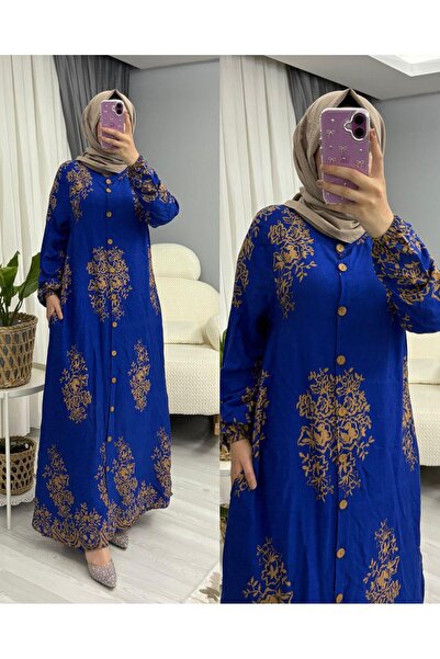 Blackmods BOYDAN DÜĞMELİ VİSKON ELBİSE