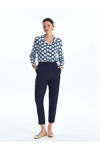 LC Waikiki   Comfortable Fit Women's Trousers with Elastic Waist