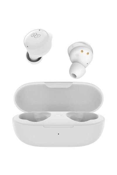 QCY Casti True Wireless QCY T17, Bluetooth, Control Tactil, Microfon (Alb)