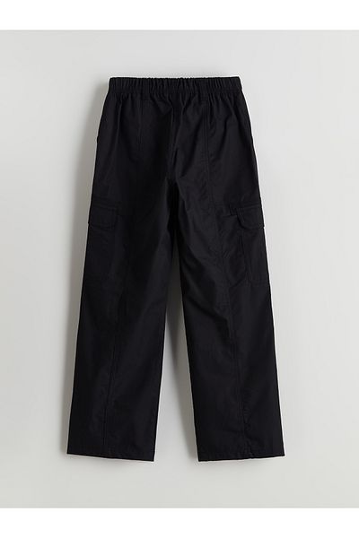 LC Waikiki Girls' Cargo Pants with Elastic Waist
