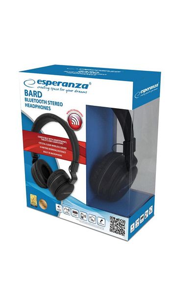 ESPERANZA Esperanza BARD Stereo Headphones, Bluetooth, Microphone (Black)