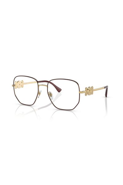 Versace Woman Irregular Eyeglasses- Ve 1283 - Lense Size:54mm - Bordeaux/gold