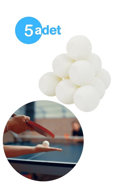 Raftantopla Ping Pong Balls Set of 5 – Durable, Standard Size – Table Tennis Balls