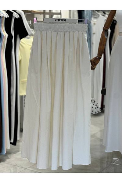 Fiori Flared Skirt with Elastic Waist