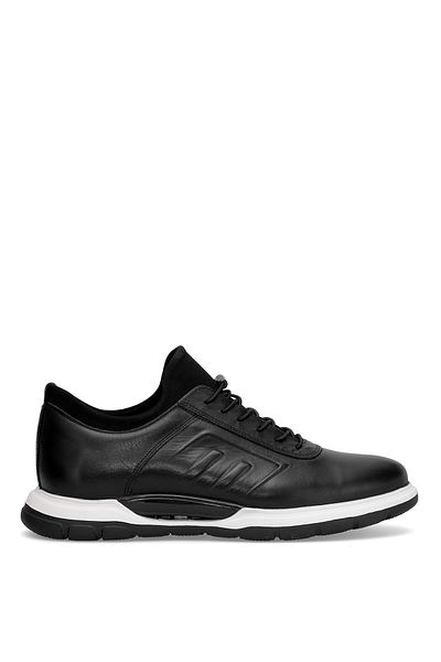Voyager Y1033 Men's Genuine Leather Casual Shoes Black