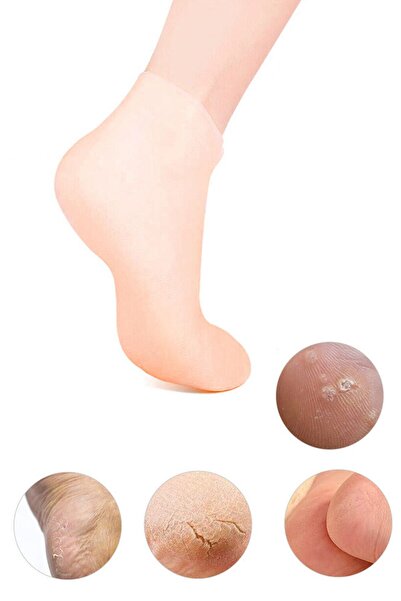 AboutThePerfect Yumuşak ve pürüzsüz ayaklar için silikon çorap, çatlak ve nasır giderici, nemlendirici patik