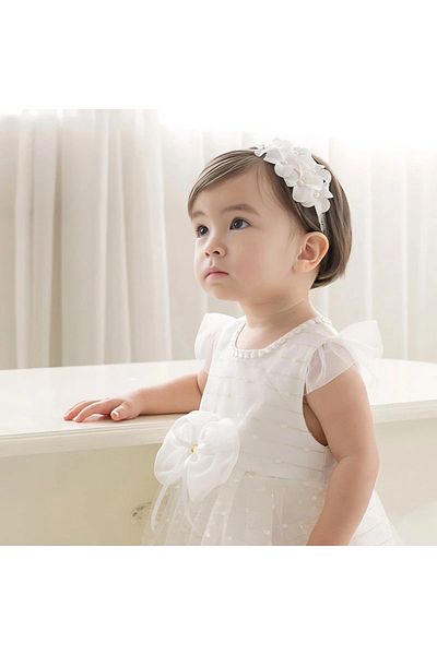 GlassySKY Stylish Princess Style Floral Headband for Girls - Comfortable Elastic