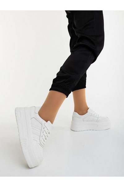 Kalapod Women's white sports shoes made of eco-leather Devasha
