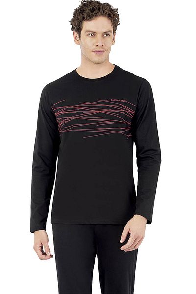Pierre Cardin Men's Pajama Set, 100% Cotton, with Pocket Detail