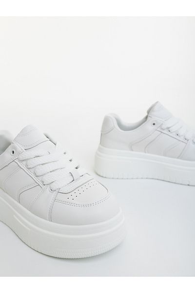 Kalapod Women's white sports shoes made of organic leather Soranza
