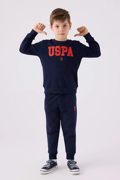 U.S. Polo Assn. Зимен тесен момчешки костюм U.S. Polo Assn. от 3 прежди, двуслоен