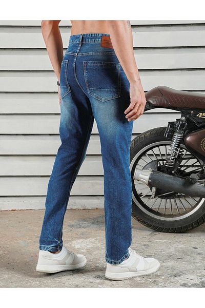 High Star By Styli Mid Rise Faded Regular Fit Jeans
