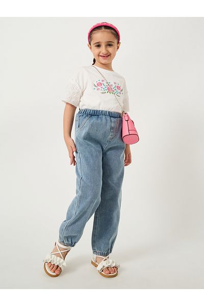 Styli Plain Elasticated Waistband Jogger Jeans