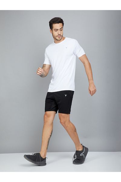 Technosport By Styli Solid Mid Rise Regular Fit Shorts