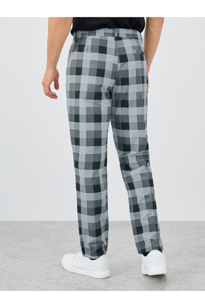 Take Two By Styli Plaid Flat Front Relaxed Fit Pants with Pockets