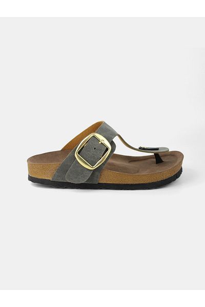MAGGIO Khaki Flip Flops Comfortable Sole Women's Slippers