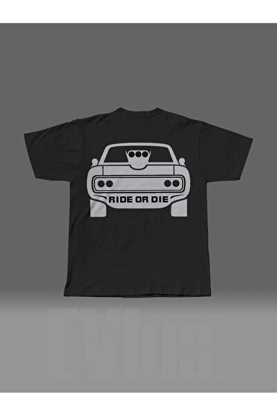 EVIus Tricou oversize cu decolteu rotund cu imprimeu Ride Or Die