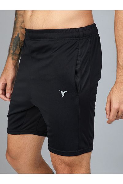 Technosport By Styli Solid Mid Rise Regular Fit Shorts