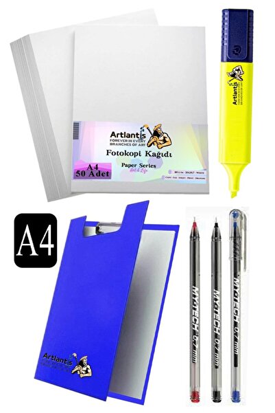 Artlantis Covered Secretaryship A4 Ballpoint Pen 3 Colors A4 White Copier Pap...