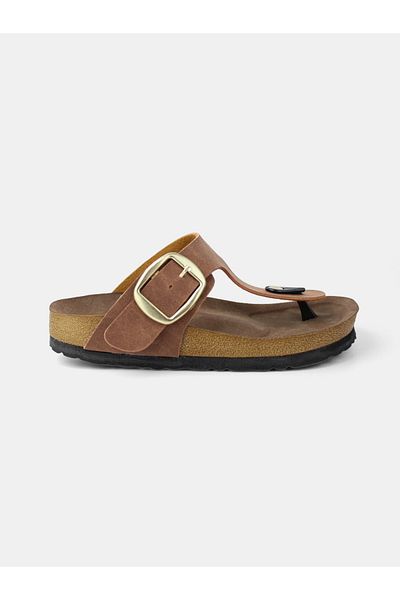 MAGGIO Tan Flip Flops Comfortable Sole Women's Slippers