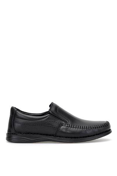 Voyager Y3237 Men's Genuine Leather Casual Shoes Black