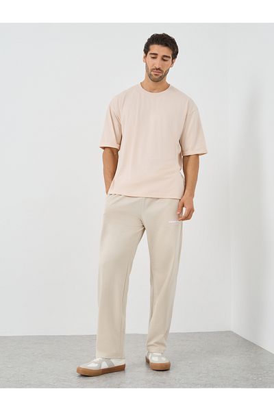 Styli Slogan Print Relaxed Fit Open Hem Jogger