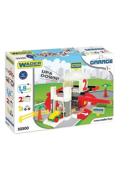 Wader Wader two-story garage building set with elevator